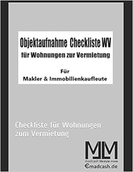 Objektaufnahme Checkliste Wv Checkliste Fur Wohnungen Zum Vermietung German Edition Luchsburg Boehm Andree Maximilian 9798618895514 Amazon Com Books