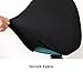 Loghot Comfortable Soft Chair Covers Split Computer Office Desk Slipcovers Stretch Rotating Polyester Spandex Chair Pads Covers (Black)