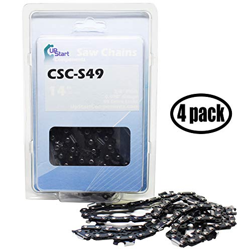 UpStart Components 4Pack 14" Semi Chisel Saw Chain For Oregon S49