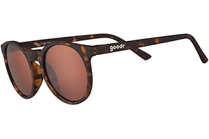 goodr Nine Dollar Pour Over Polarized Round Sunglasses, Small Sized (Circle G), Brown Translucent Frames with Brown Non-Reflective Glare Reducing Lens, UV400 Protection, No Slip, No Bounce