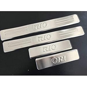 4Pcs Auto Roestvrij Staal Instaplijsten Kick Platen, voor KIA RIO 2010-2015 Protector Plaat Pedaal Buitenste Platen…