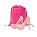 Cosmos 10 Pcs Travel Shoe Bags Shoe Organizer Pouch Storage String Bags for Travel Trip Carrying Packing, Dust-proof Non-Woven Fabric in Dual Drawstring Closure, Two Sizes (Black and Hot Pink)