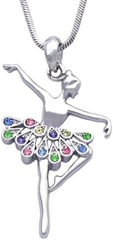 cocojewelry Ballerina Ballet Dancer Passe Relever Pose Pendant Necklace Gift Box