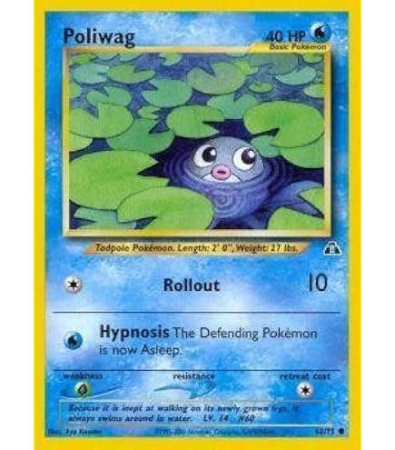 1995 poliwhirl pokemon card value Amazon.com: Pokemon - Poliwhirl (16/111)
