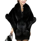 Women's Faux Fur Shawl Soft Versatile Scarf Wrap Shrug Winter Warm Cloak Coat Cape for 1920s Bridal Wedding Evening Dresses