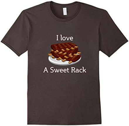 Men's BBQ Ribs T Shirt for Grill Masters and meat Smokers 2XL Asphalt