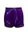 TOB Women's Casual Soft High Waist Drawstring Velvet Shorts Clubwear ,Purple,Small
