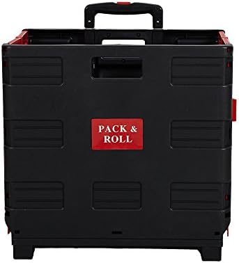 Livebest Large Folding Portable Shopping Cart with Two wheels and Telescoping Handle Hand Utility Cart,77 lbs Load Capacity