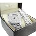 Diamond & Co Men's Iced Out Analog Japan Quartz White Watch & Bracelet Set