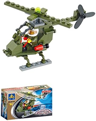 Children's Helicopter Building Blocks Particle Bricks Bulding Blocks Assembly Instructions Included（48pcs)