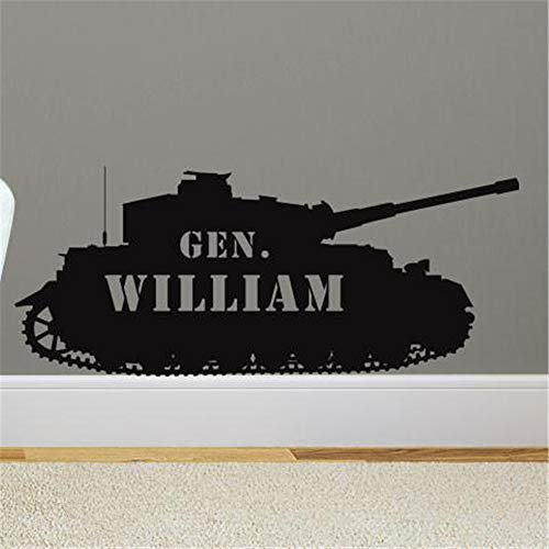 Vinyl Removable Wall Stickers Mural Decal Personalized Military Tank Shilouette