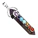 BEADNOVA 7 Chakra Natural Amethyst Gemstone Necklace Hexagonal Healing Crystal Pendant Necklace Stainless Steel Chain 18