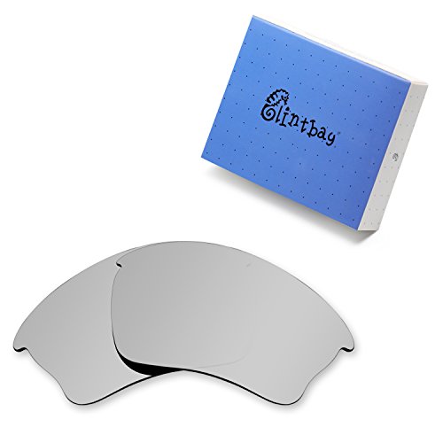 Glintbay 100% Precise-Fit Replacement Sunglass Lenses for Oakley Half Jacket XLJ - Polarized Metallic Silver Mirror