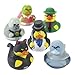 Fun Express 12 Rubber Ducks Superhero & Villian Bathtub Boy's Birthday Party Favors Cake Toppers