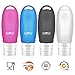 CHIALSTAR Leak Proof Travel Bottles（4 PACK）, Silicone Squeezable Travel Containers 3 OZ, Travel Size Accessories Perfect for Shampoo, Essential Oils, Lotions, Toiletries