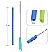 XOSOY Reusable Silicone Kids children Straws (x6) With Cleaning Brush for Healthy Teeth. BPA-Free. Dishwasher Safe Diameter 0.2inch Size Fits Juices, milkshakes