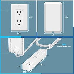 LIDER Outlet Extender with 3 Receptacles, 21W USB
