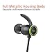 Tribit XFree Color Magnetic Bluetooth Headphones, Full Metallic Housing Wireless Earbuds with 10 HOURS Playtime, Nano Coating Waterproof, Rich Bass and CVC Noise Cancelling Microphone, Black/ Green
