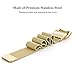 SWEES Metal Bands Compatible Fitbit Charge 2, Milanese Stainless Steel Metal Magnetic Replacement Wristband Small & Large (5.5