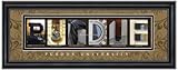 Prints Charming Letter Art Framed Print, Purdue University-Purdue, Bold Color Border