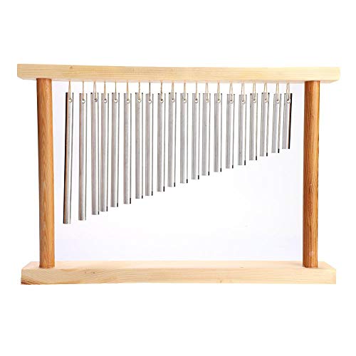 20-Tone Table Top Bar Chimes 20 Bars Single-row Musical Percussion Instrument With Wood Stand Stick