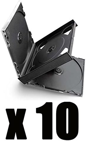 10 cajas para 4 CD negros – compra por X 10: Amazon.es: Oficina y papelería