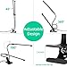 DZLight Dual Head Clip on LED Desk Light, 3 Modes, 5-Level Dimmer, Flexible for Dorm Room, Computer, Piano, Kids