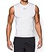 Under Armour Men's UA HeatGear Armour Sleeveless Compression Shirt XXL White