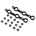 LIMICAR Engine Valve Cover Gasket Kits with Grommet Seals Compatible with 2002 2003 2004 2005 2006 BMW 325Ci 325i 325xi 330Ci 330i 330xi 525i 530i X3 X5 Z4 E46 E53 E60 E83 E85