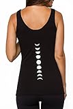TREELANCE Organic Cotton Yoga Workout Tank Top Spiritual Moon Shirts Tops Tees for Women
