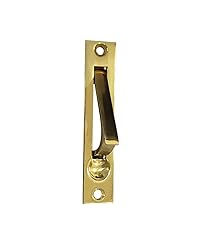 QCAA Solid Brass Edge Pull, 4", Polish Brass, 1