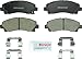 BOSCH BC1102 QuietCast Premium Ceramic Disc Brake Pad Set - Compatible with Select Acura TL; Honda Ridgeline; FRONT