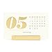 Kate Spade New York Women's 12-Month Desktop Calendar, Gold/White, One Size
