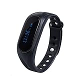 Cubot V1 Smart Fitness Bracelets Activity Pedometer Wristband Sleep Tracker Touch Screen Waterproof Smartwatch for Android and iOS Smart Phones Such as, Huawei, LG, Sony,Black【cubot official】