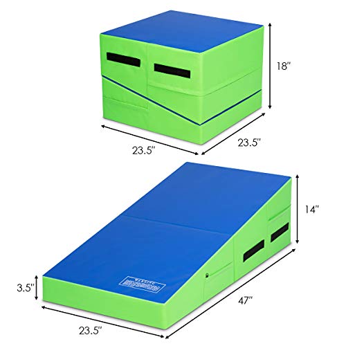 image for Giantex Incline Gymnastics Mat Wedge Folding and Non-Folding Gymnastic
