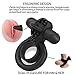 Vibrating Penis Ring with Tongue, Sexgene Male Cock Ring & Clitoral G-Spot Vibrators Clitoris Stimulators Powerful Sex Toys for Couple Prolong Sexual Pleasure Rechargeable (Black)