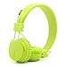 GranVela X2 Foldable On-Ear Wireless Headphones Support Bluetooth Micro SD Card Player, FM Radio with Built-in Microphone Calls for Kids Earphones, gift, Smartphones (Lemon Green)