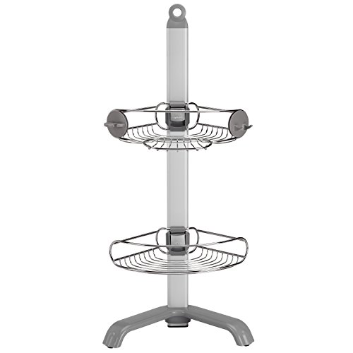 simplehuman Corner Shower Caddy, Stainless Steel and Anodized Aluminum