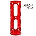 Oval Organizer - Wall Mounting Plastic Grocery Bag Holder & Dispenser – multipurpose, hanging home storage container for kitchen, pantry, bathroom, shower, laundry room, office & garage – Red or Black