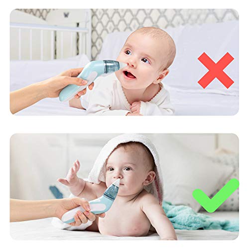 Flend Nasal Aspirator Baby Nose Cleaner Electric Ear Wax Remover with 4