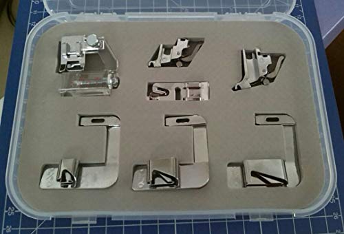 HONEYSEW Bias HEMMER BINDER 7 piece Foot Set For Singer Brother Toyota Pfaff Babylock Simplicity Kenmore Home Sewing Machine