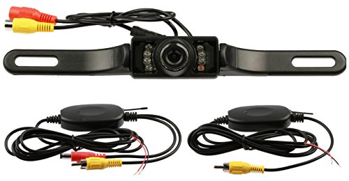 QuickFitLED Wireless Backup Reverse Camera Car Rear View High Definition Color Wide Viewing Angle Monitor 7 Infrared Night Vision LED