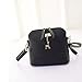 New Women Messenger Bags Vintage Small Shell Leather Handbag Casual Bag ( Black )