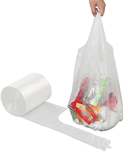 Obston 4 Gallon White Wastebasket Liners Handle-tie, 105 Counts