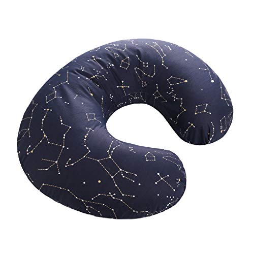 Binory 22.5" x 18" Newborn Cotton Breastfeeding Pillow Cover,Soft and Comfortable Blend Nursing Pillow Cover Slipcover,Maternity Breastfeeding Newborn Infant Feeding Cushion Cover(N)