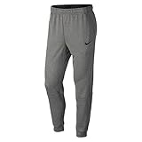 NIKE Training Dri-FIT Fleece Tapered Trousers (L, Dark Grey Heather/Black)