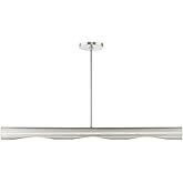 Livex Lighting Novato 3 Light Brushed Nickel Linear Chandelier, 42 x 6 x 40.75