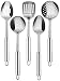 Utopia Kitchen Stainless Steel Cooking Utensil Set - 5-Piece Serving Spoons