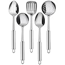 Stainless Steel 5 Pieces Cooking Spoon Set - By Utopia Kitchen