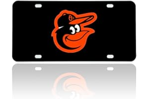 ZIAJKA New Brand 1 Pack Aluminum Alloy License Plate for Orioles License Plate with 4 Holes